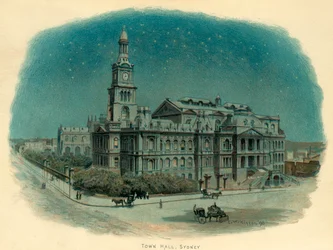 Rådhuset, Sydney, New South Wales, Australien, 1896.