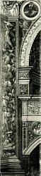 Pilasterremsa dekorerad av Callisto Piazza (ca 1500-1561 eller 1562), Tempio Civico della Beata Vergine Incoronata (Jungfru Marias tempel krönt), Lodi, Lombardiet, Italien, träsnitt