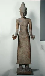 Staty av gudinnan, Lakshmi, från Preah Ko, Bayon Style