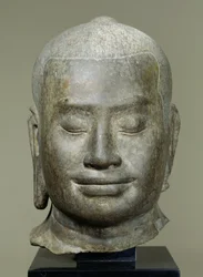 Chef för kung Jayavarman VII (r.1181-c.1220) (brons)