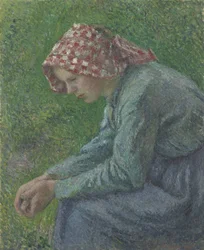 En sittande bondkvinna, 1885