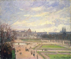 Tuileriernas trädgård. Målning av Camille Pissaro (1830-1903), olja på duk