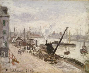 Kajkanten i Le Havre, 1903 (olja på batist)