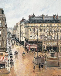 Rue Saint-Honoré på eftermiddagen. Effekten av regn, 1897