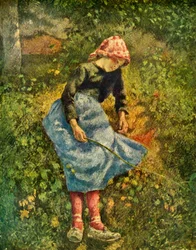 Sittande bondekvinna, 1881, 1939.