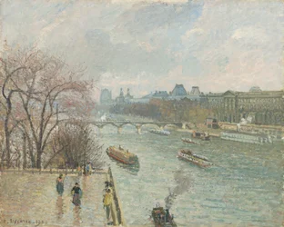 Louvren, eftermiddag, regnigt väder, 1900