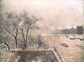 Louvren under snö, 1902