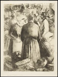 Marknaden i Pontoise, ca 1895