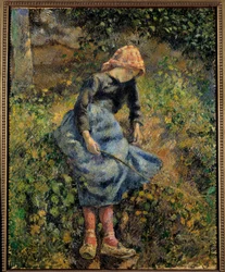 Herden säger att jungfrun har en trollstav. Målning av Camille Pissarro (1830-1903)