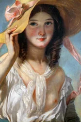"Ung flicka med blommor", 1843