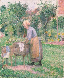 En tvättkvinna i Éragny, 1893.