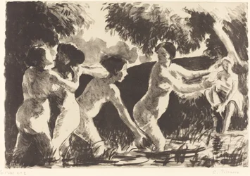Baigneuses luttants, ca. 1896.