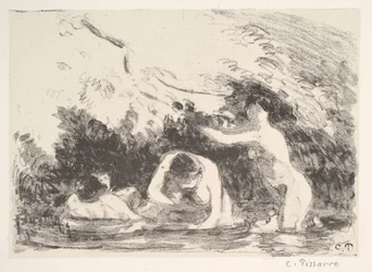 Badande i skuggan av skogbevuxna stränder, 1894.