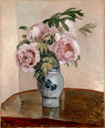 Bukett rosa pioner, 1873