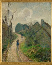 Chemin montant a Osny - stigande väg i Osny (olja på duk)