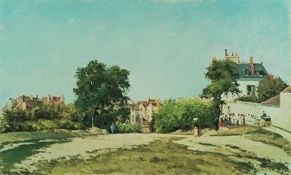 Röjning av den gamla kyrkogården i Pontoise (Place du vieux cimetiere a Pontoise)