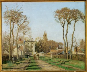 Ingång till byn Voisins, Yvelines (olja på duk)