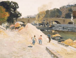 Franska: Le Pont-Marie vu depuis le quai d