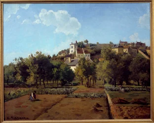 Eremitaget i Pontoise. Målning av Camille Pissarro (1830-1903)