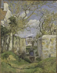 Landskap nära Pontoise, av Pissarro, Camille (1830-1903). Olja på duk