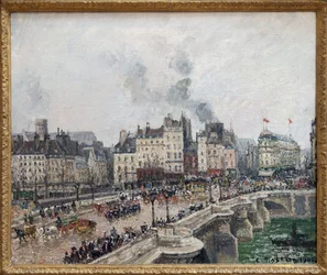 Le Pont Neuf, Oljemålning på duk av Camille Pissarro (1830-1903). Fotografi, KIM Youngtae, Lyon, Museum of Fine Arts i Lyon.