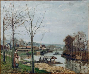 Port-Marly, tvättstugan (olja på duk)