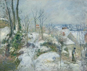 Kanin Warren vid Pontoise, snö