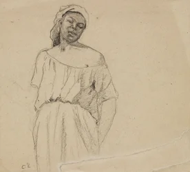 Studie av en svart kvinna, cirka 1860