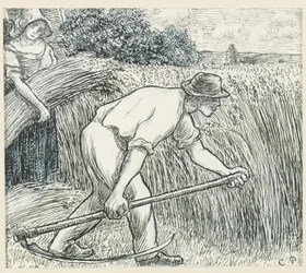 The Harvest, ca 1895 (penna och bläck med blyvit gouache på papper)