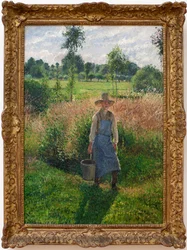 Trädgårdsmästaren. Målning av Camille Pissaro (1830-1903), Olja på duk