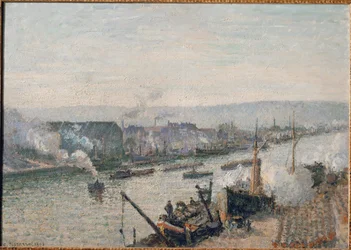 Rouens hamn (olja på duk)