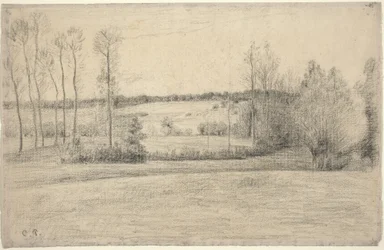 Träd och ängar i Eragny, 18951900.