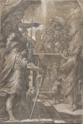 Martyrskap för en kvinnlig heliga Agnes, 1605-9.