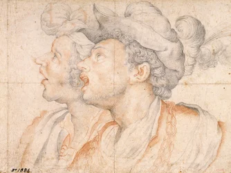 Two Youths Heads, ca 1590