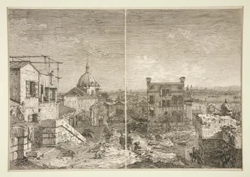 The House with the Inscription [och] The House with the Perstyle, från serien Vedute (Views)