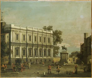 En Capriccio av byggnader i Whitehall, c.1754
