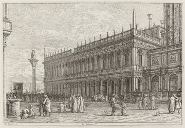 La libreria. V. [övre till vänster], i eller före 1742.