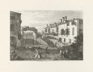 Le porte del Dolo (titel på objekt) Ansikten på befintliga och påhittade platser (serietitel) Vidute altre prese da i Luoghi altre ideate av Antonio Canal (serietitel)