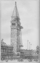 Campanile of St. Marks under reparation 1745, 1903