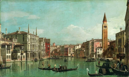 Canal Grande, Venedig, med utsikt mot sydost, med Campo della Carità till höger, 1730-talet.