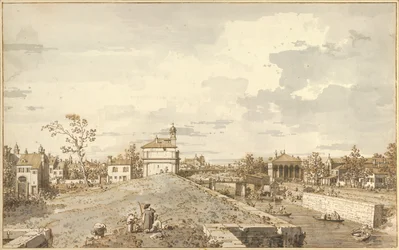 Porta Portello med Brentakanalen i Padua, 1740-1743