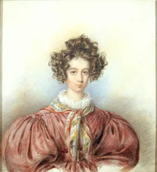 Porträtt av George Sand, 1830.