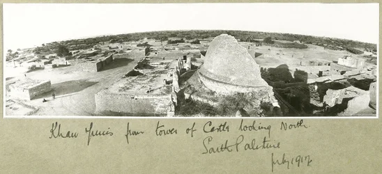 Khan Yunis från slottstornet, södra Palestina, juli 1917