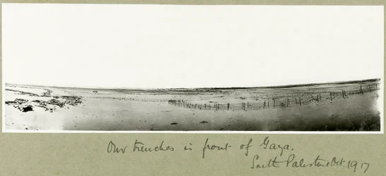 Våra skyttegravar framför Gaza, oktober 1917