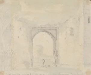 Brick Archway som gränsar till den stora porten till St. Augustine