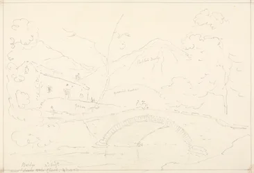 Bro nära Loweswater Church i Scale Hill, 2 augusti