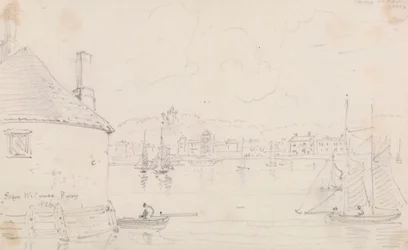 Cowes, från West Cowes Ferry, 22 mars 1826