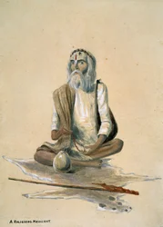 En religiös mendicant, Indien