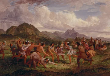 Bollspel bland siouxindianerna, 1851