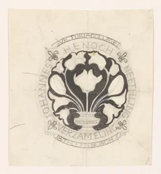 Design för ett ex-libris av Johannes Enoch Neethling